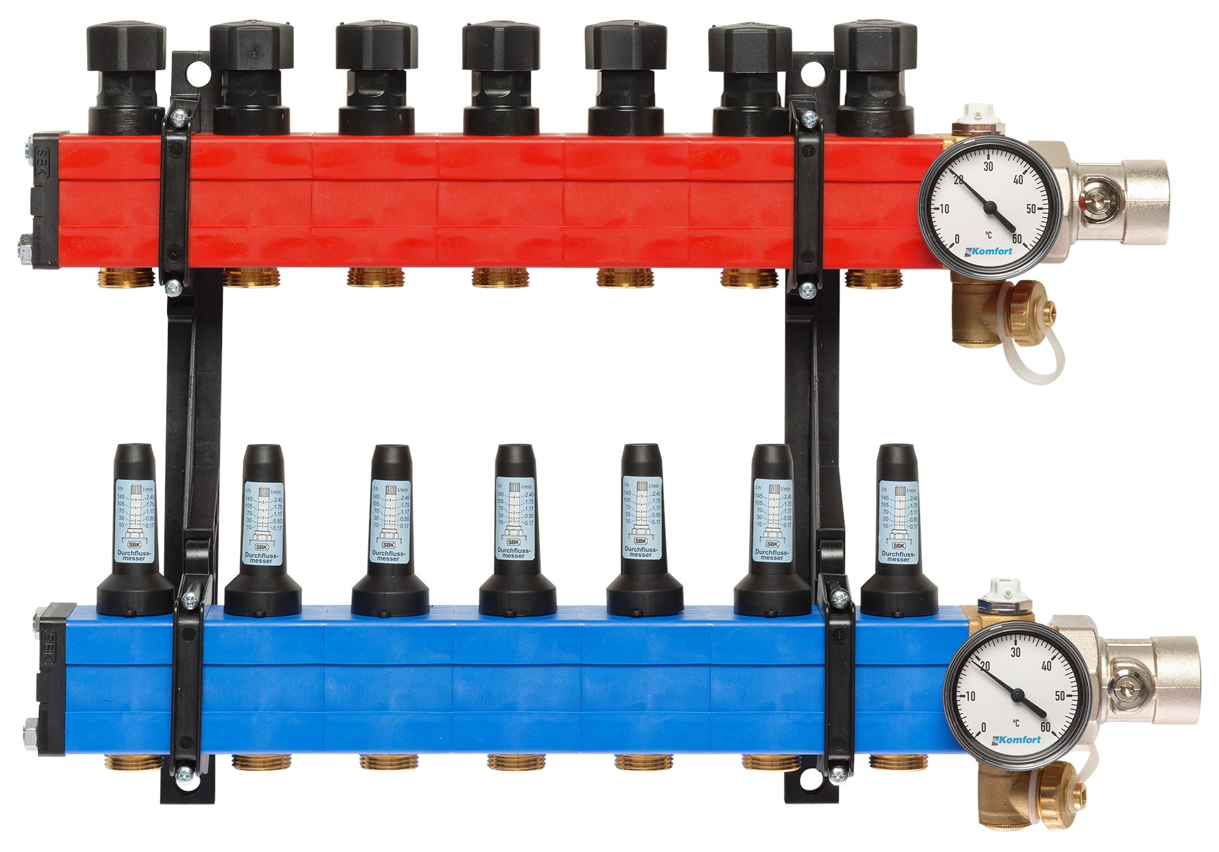 Komfort verdeler type 4010 25 - 135 l/u., 7 groepen