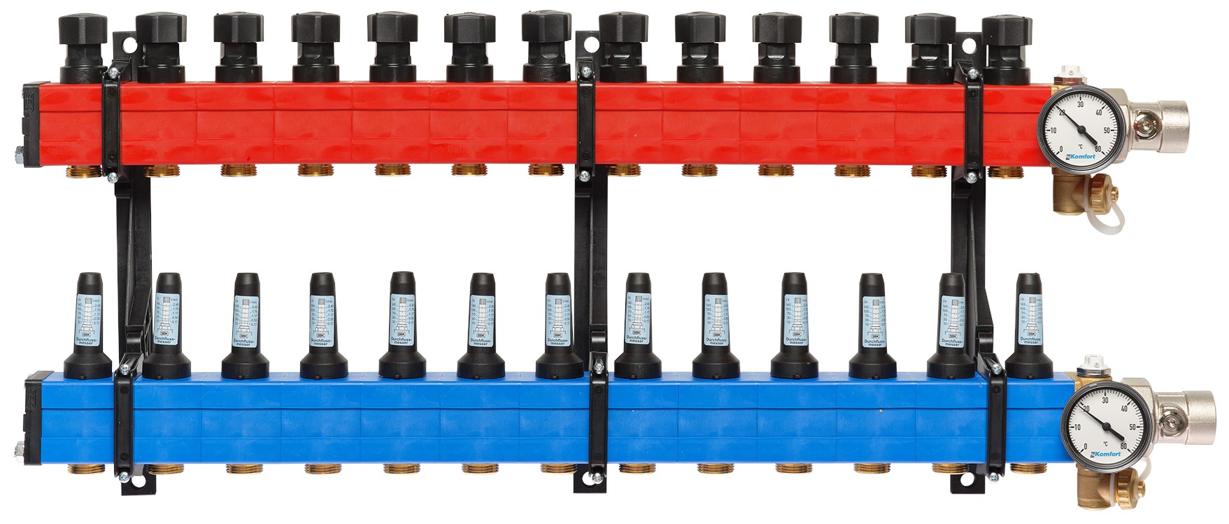 Komfort verdeler type 4010 25 - 135 l/u., 13 groepen