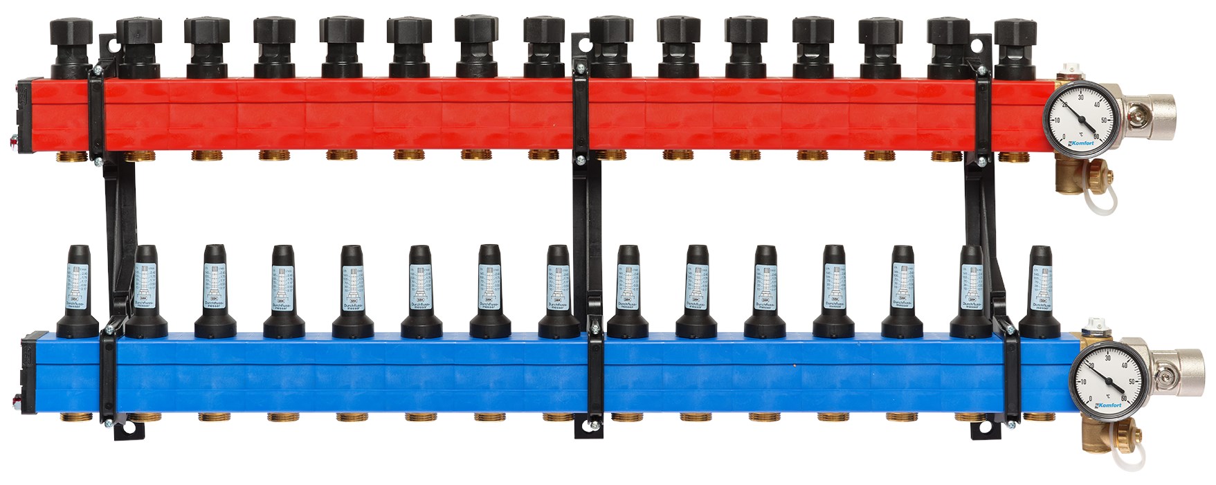 Komfort verdeler type 4010 25 - 135 l/u., 15 groepen