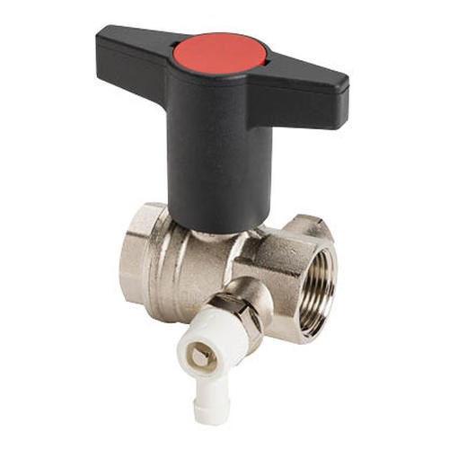 Komfort Kogelkraan messing DN25, 1" bi.Dr., PN16, aftap