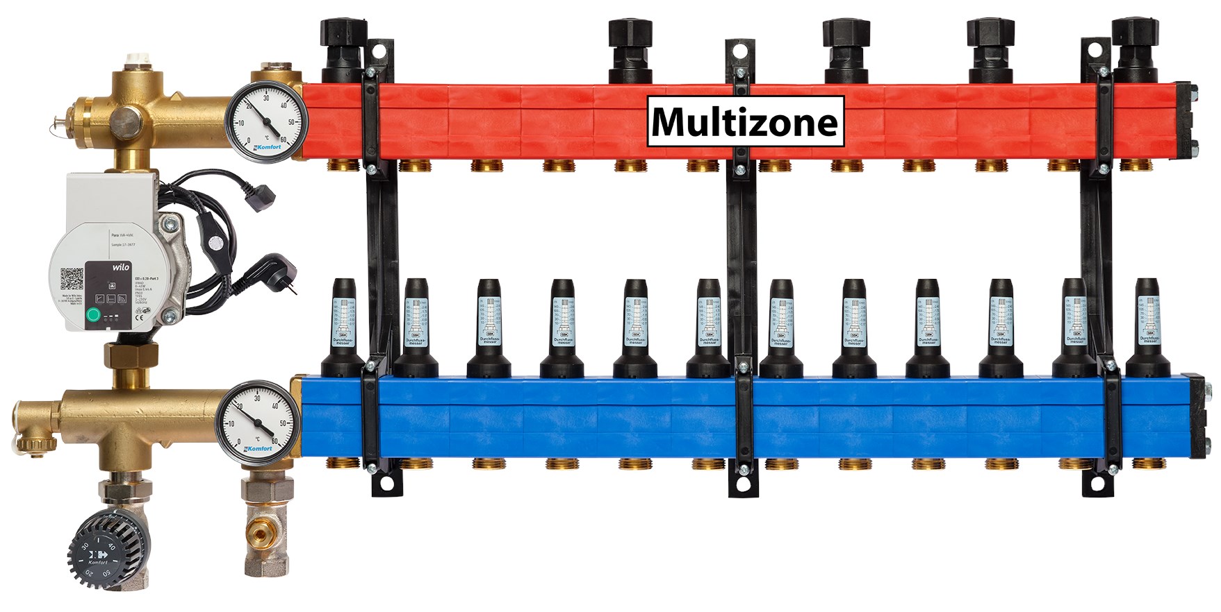 Multizone verdeler met energiezuinige pomp 25 - 135l, 12-groepen