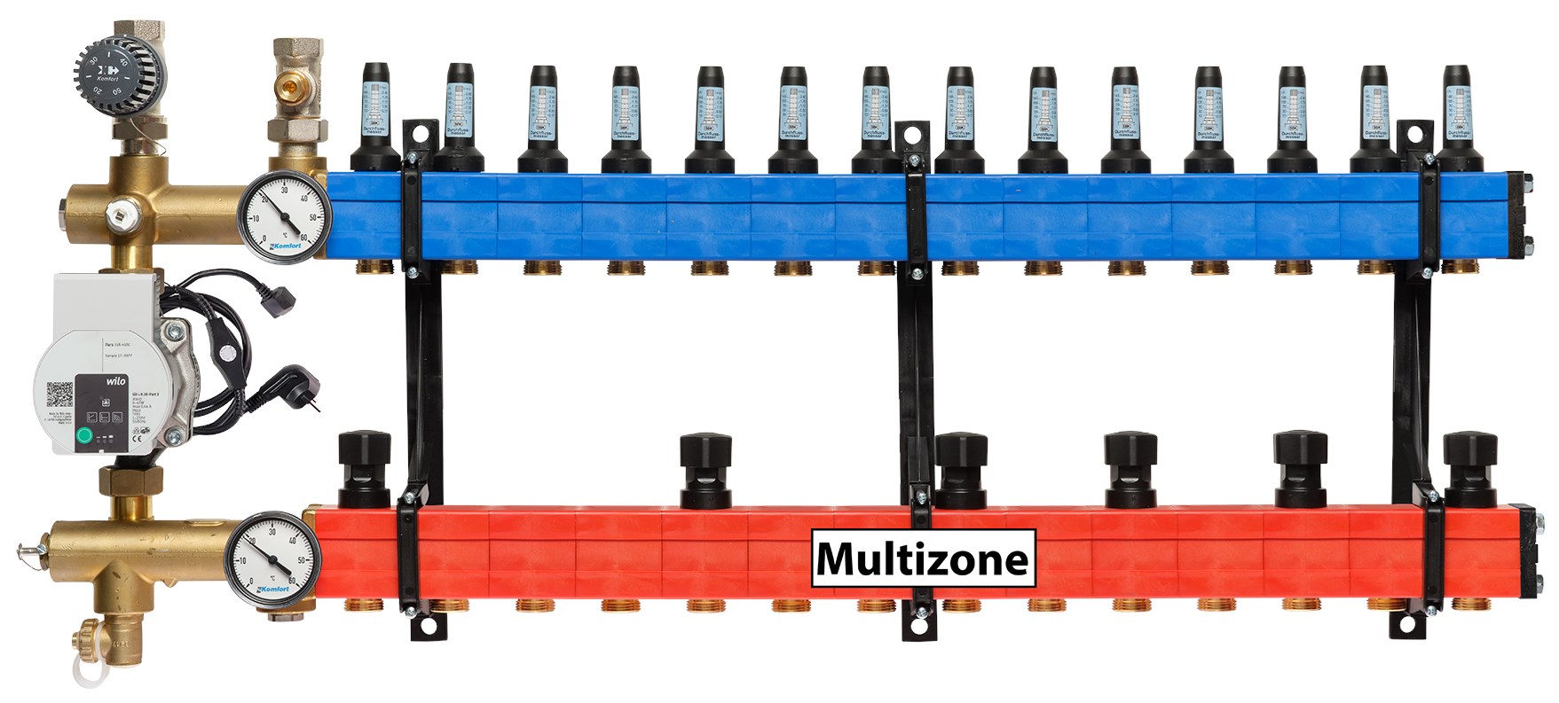 Multizone verdeler met energiezuinige pomp 25 - 135l, 14-groepen