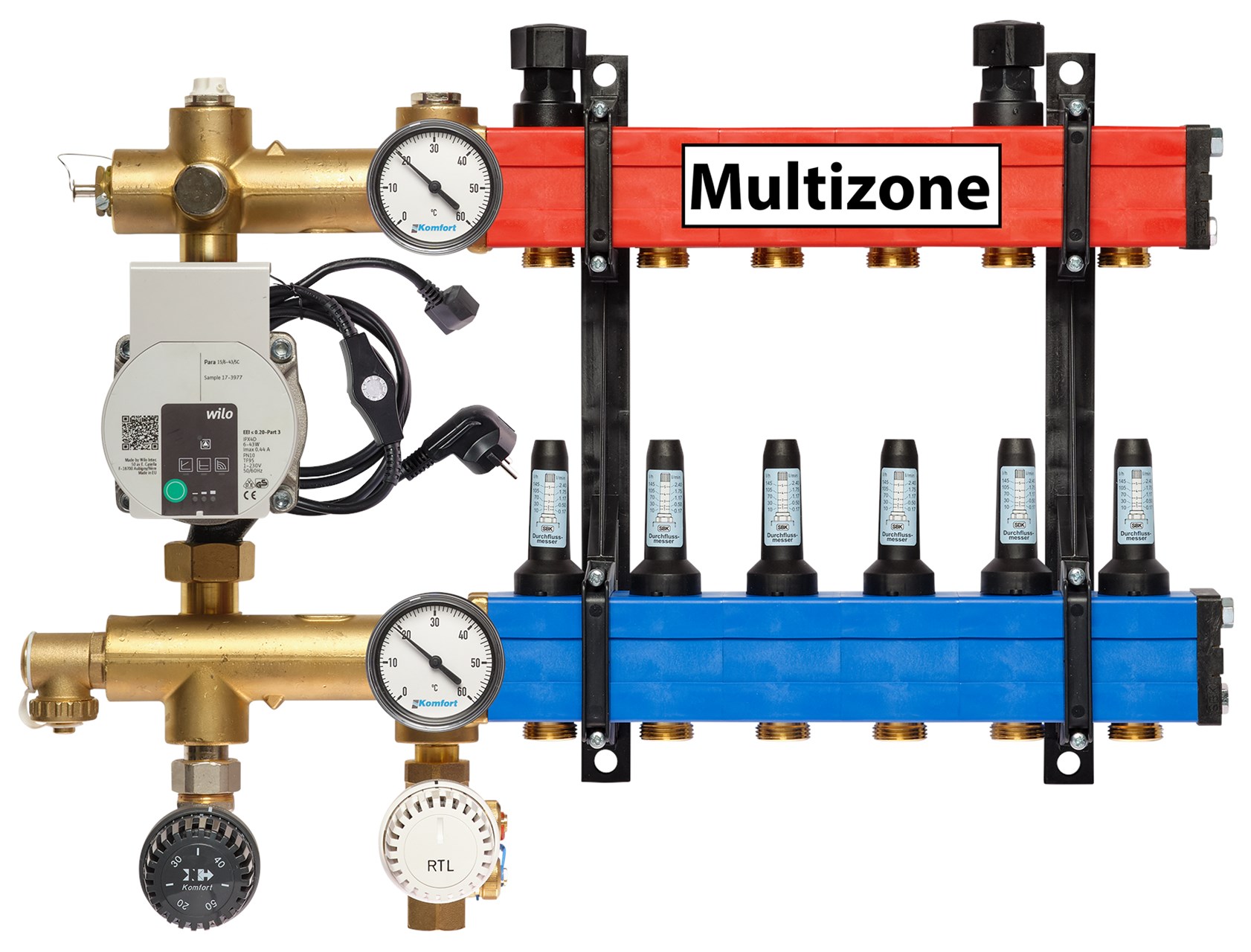 Stadverwarming Multizone verdeler Nuon/Eneco, 6 groepen