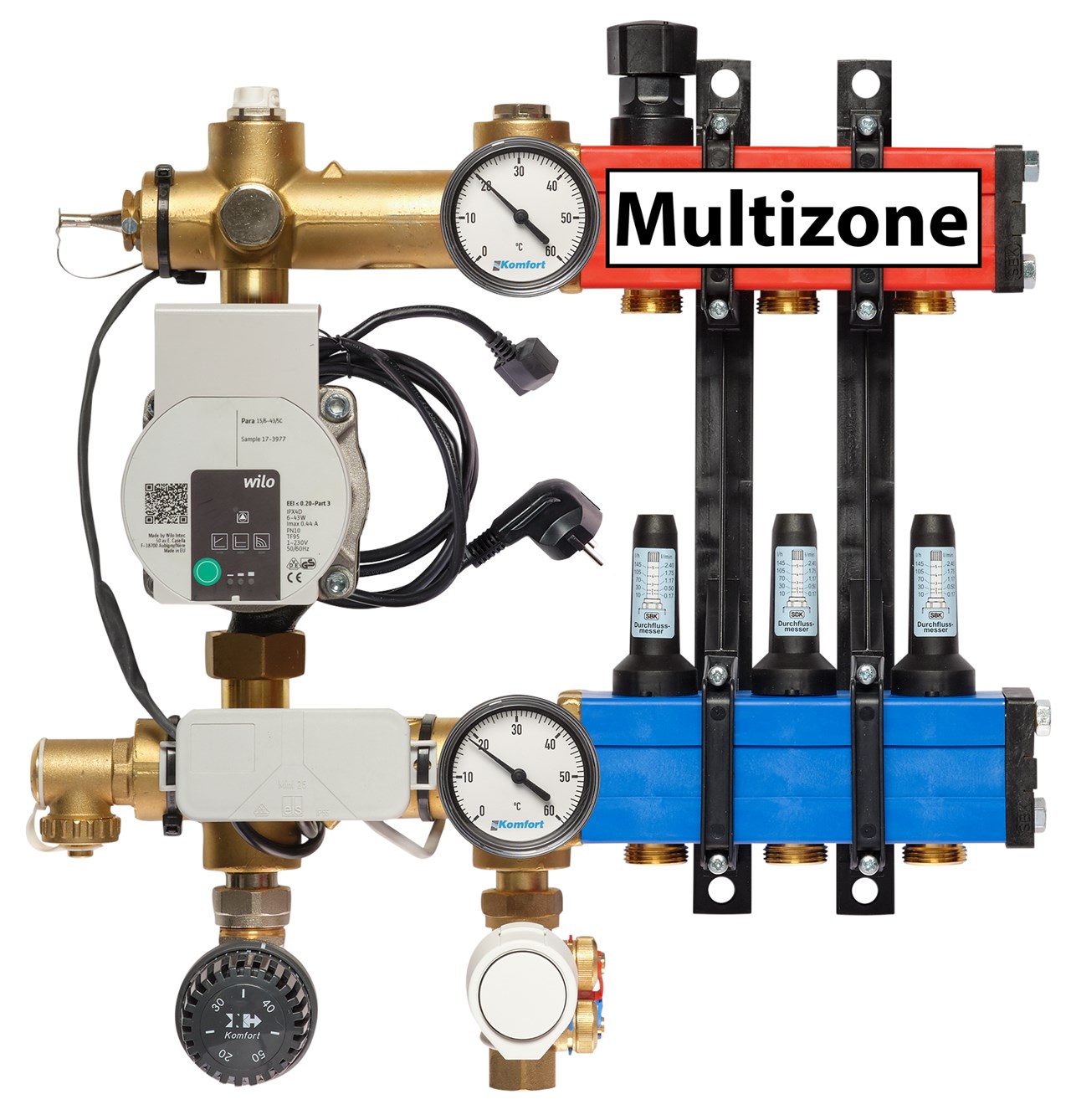 Stadverwarming Multizone verdeler Essent, 3 groepen