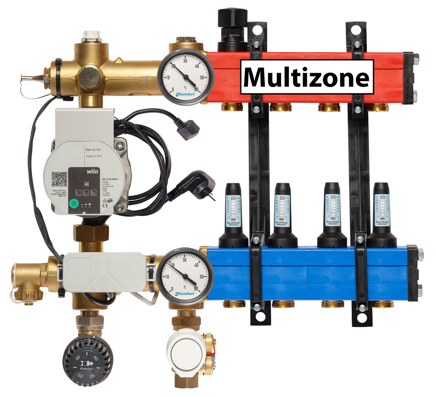 Stadverwarming Multizone verdeler Essent, 4 groepen