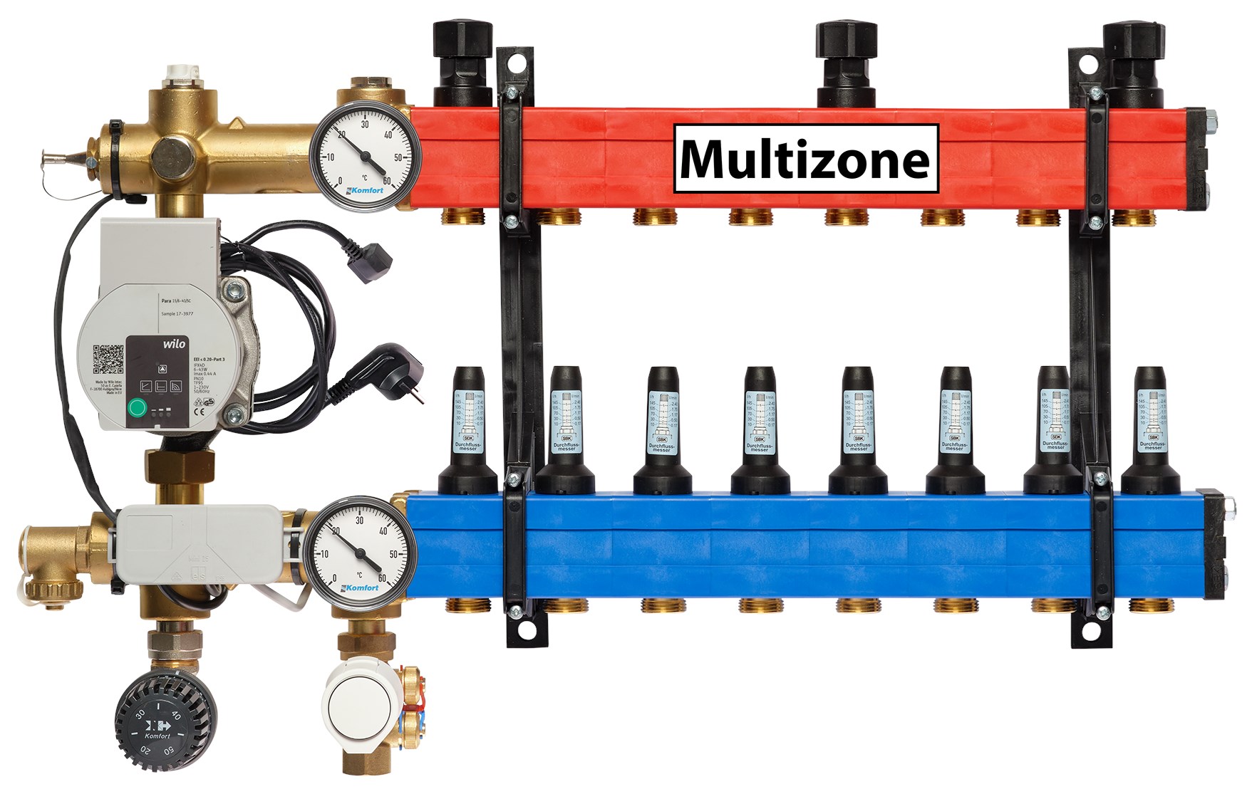 Stadverwarming Multizone verdeler Essent, 8 groepen