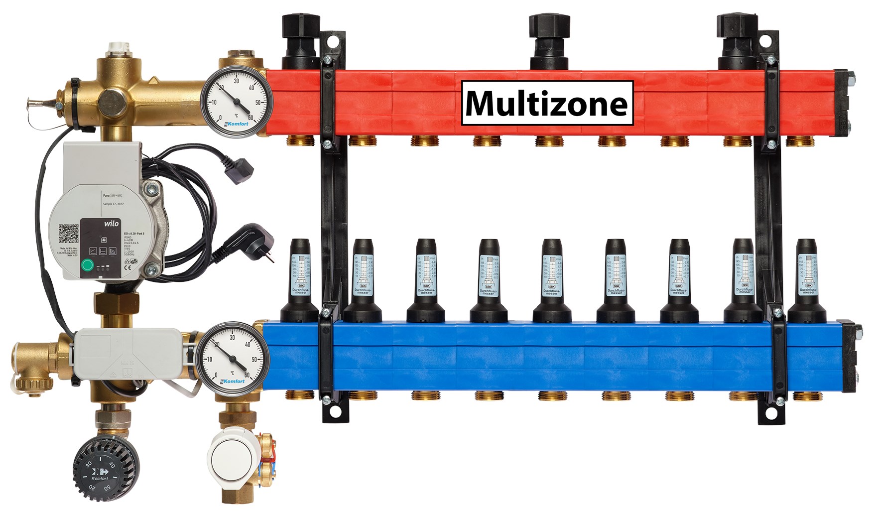 Stadverwarming Multizone verdeler Essent, 9 groepen