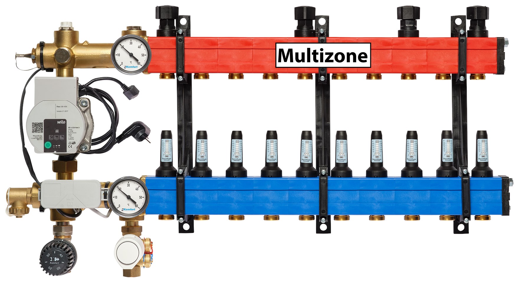 Stadverwarming Multizone verdeler Essent, 10 groepen