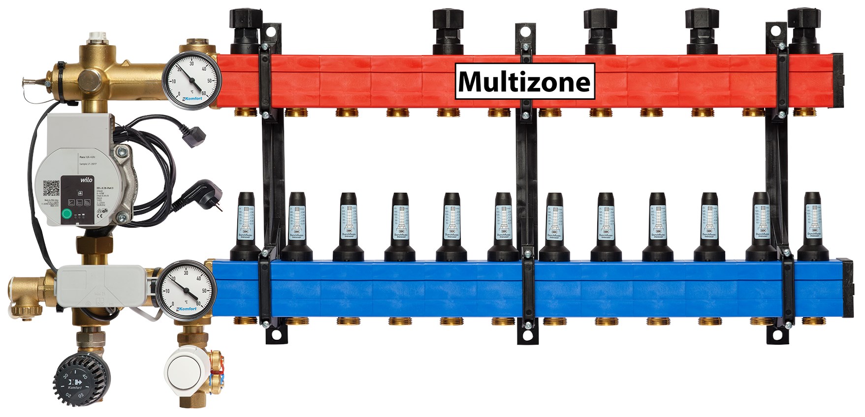 Stadverwarming Multizone verdeler Essent, 12 groepen