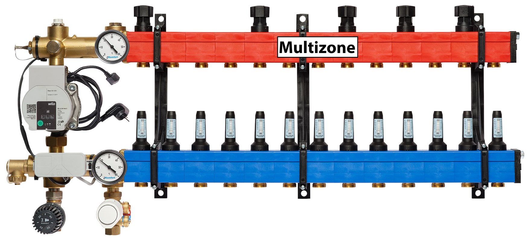 Stadverwarming Multizone verdeler Essent, 13 groepen