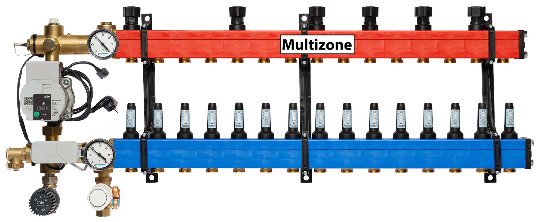 Stadverwarming Multizone verdeler Essent, 15 groepen