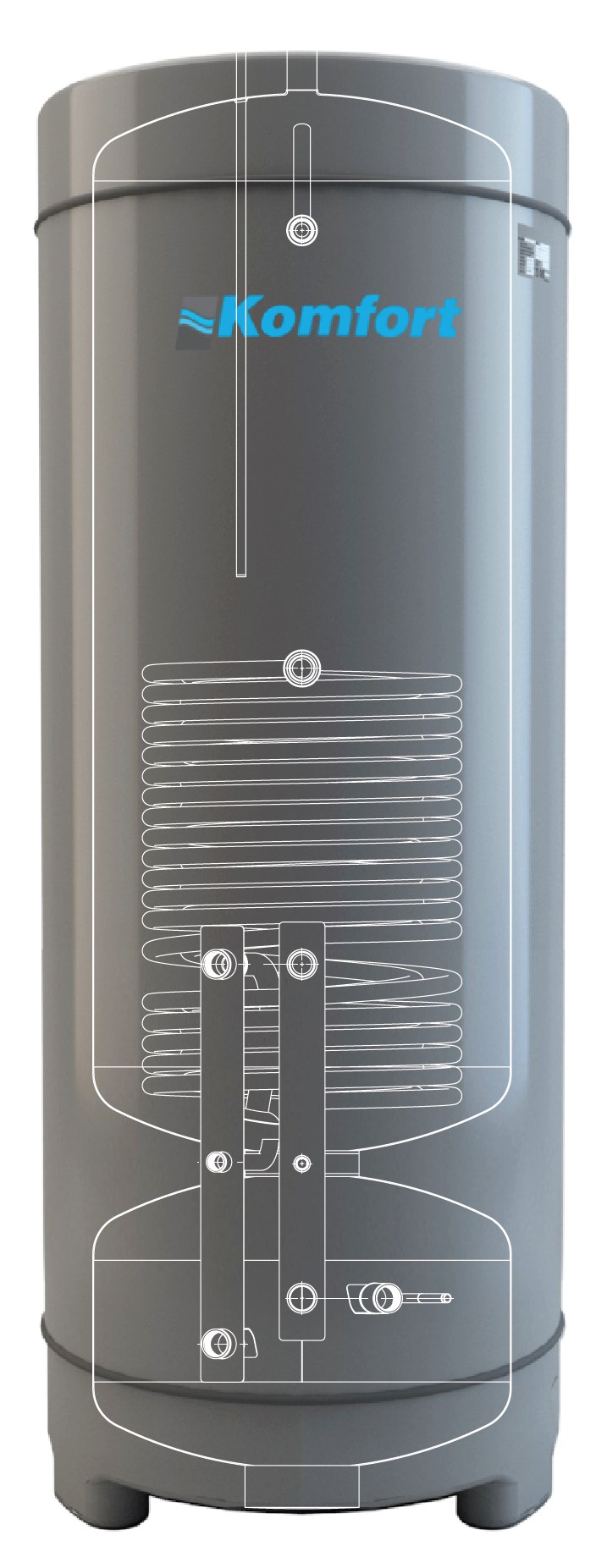 Komfort warm tapwater boiler 300L + buffer 80L