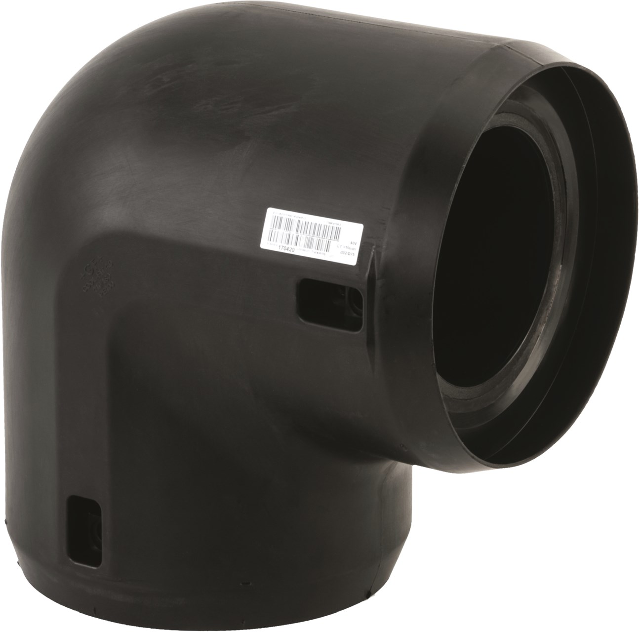 Georg Fischer Knie 90 geis. PE100 zwart SDR11 PN16 d40