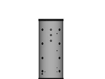 Scheidingsbuffervat 500L zilvergrijs