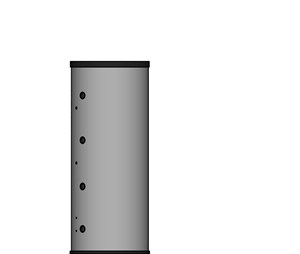 Scheidingsbuffervat 500L zilvergrijs
