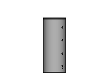 Scheidingsbuffervat 500L zilvergrijs