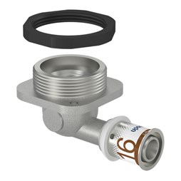 Uponor S-Press PLUS aansluitadapter 90º 16-Rp1/2"FT