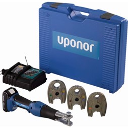 Uponor S-Press accupersmachine Mini2 met Mini KSPO persbek 16/20/25