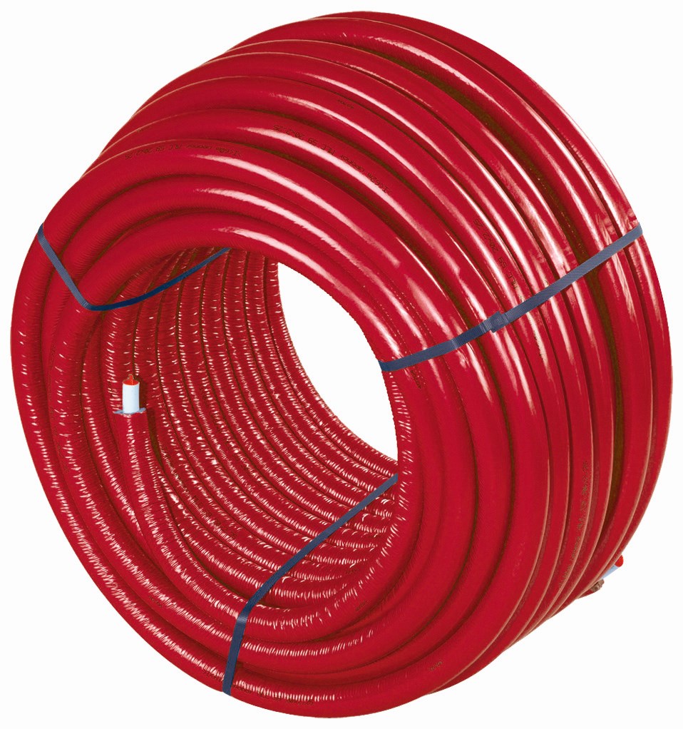 Uponor Uni Pipe PLUS wit 32x3,0 voorgeìsoleerd, S4, red rol 50 m