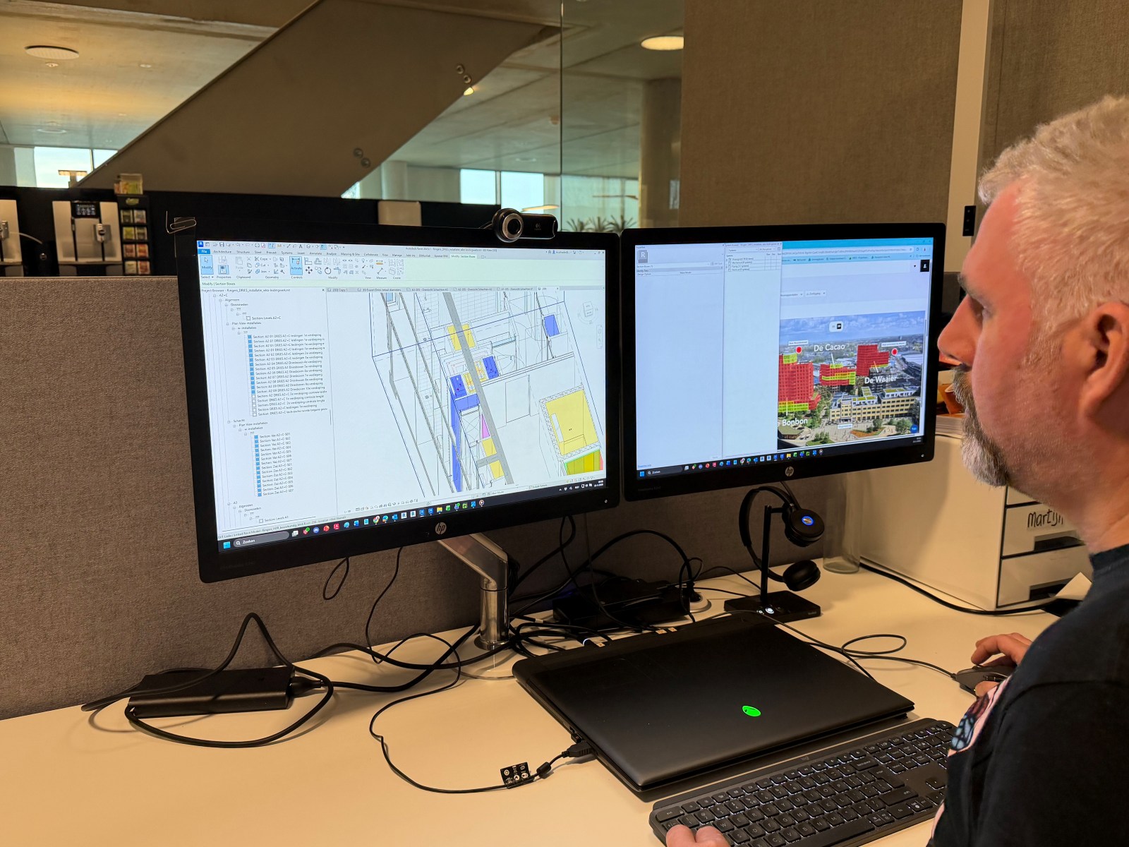 revit-model distributienet door nathan tekenaar martijn voor bim-afstemming
