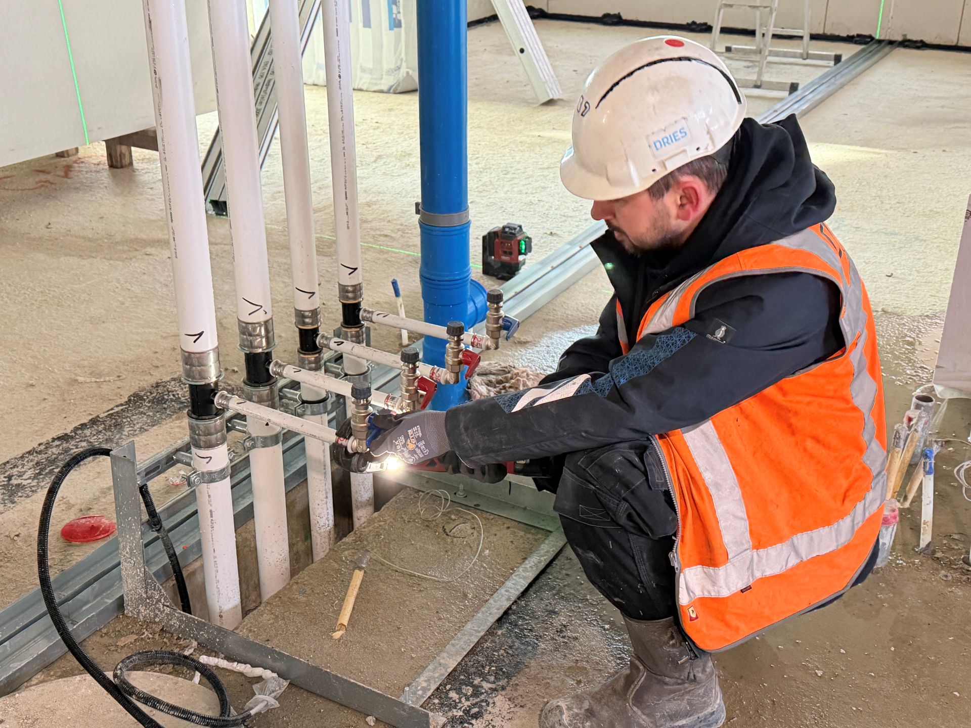 Uponor leiding op maat installatie