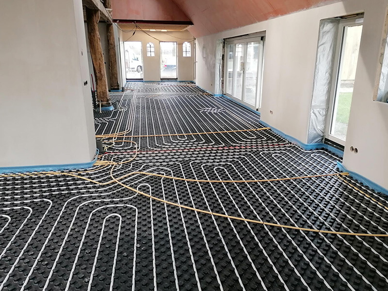 Zonder zorgen koppelen in de vloer